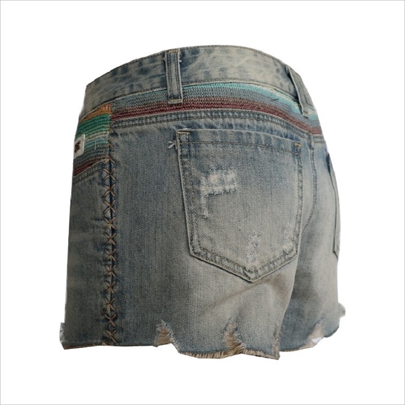 хубав дизайн rip denim short WS001