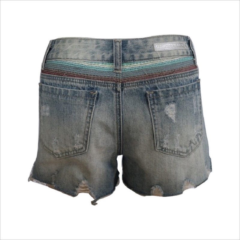 хубав дизайн rip denim short WS001