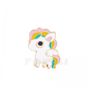 по поръчка на метал карикатура значка за животни цинкова сплав многоцветна боя за печене брошка печат топене леене позлатена бро...