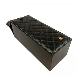 Потребителски дръжка преносим вино подарък опаковка PU кожа кутия