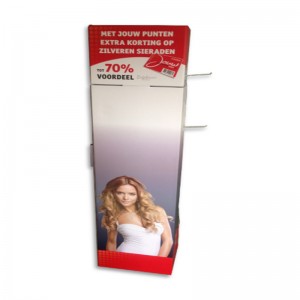 Търговия на едро с евтин гофриран борд картон отгоре дисплей, стоящ с кука