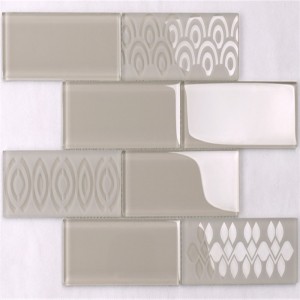 Лед пропукани счупени арабески вълнообразни стъклени плочки цени