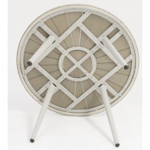 алуминиева мебел от ратан на открито, кръгла маса с 4 стола