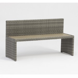 алуминиев ратан правоъгълник маса паркова пейка на открито комплект мебели с отвор за чадър