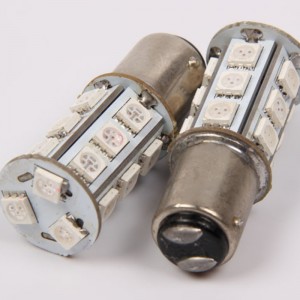 1157 bay15d p21 / 5w 18smd 5050 led светлинна спирачка