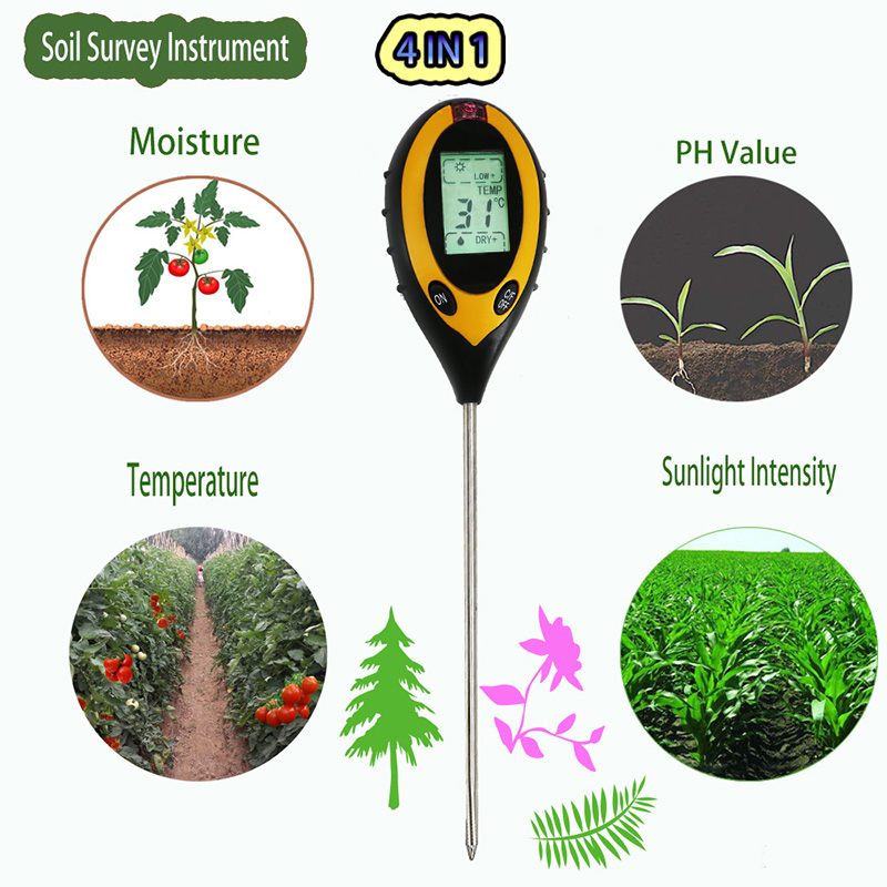 Надеждно качество на домашния декор Температура на растенията и термометър за стойност на PH