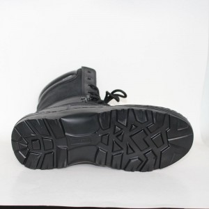 Висока глезена черна PU покритие кожа горна армия тактически ботуш