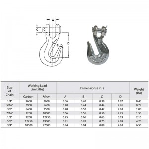 Кована легирана стомана G70 A-330 Clevis Hook Kuk YZ