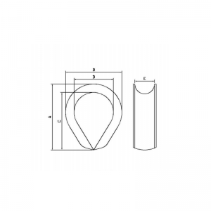 Поцинкована стомана K-3 Thimble за влакнесто въже