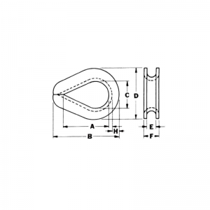 Изключително тежък G-414 поцинкован напръстник