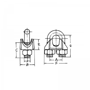 Поцинкована Щипка за въже за въже в САЩ