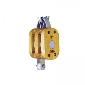 Редовен дървен блок-двойник с кука