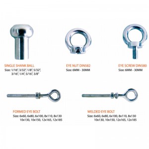 316 Кован DIN580 Очен винт