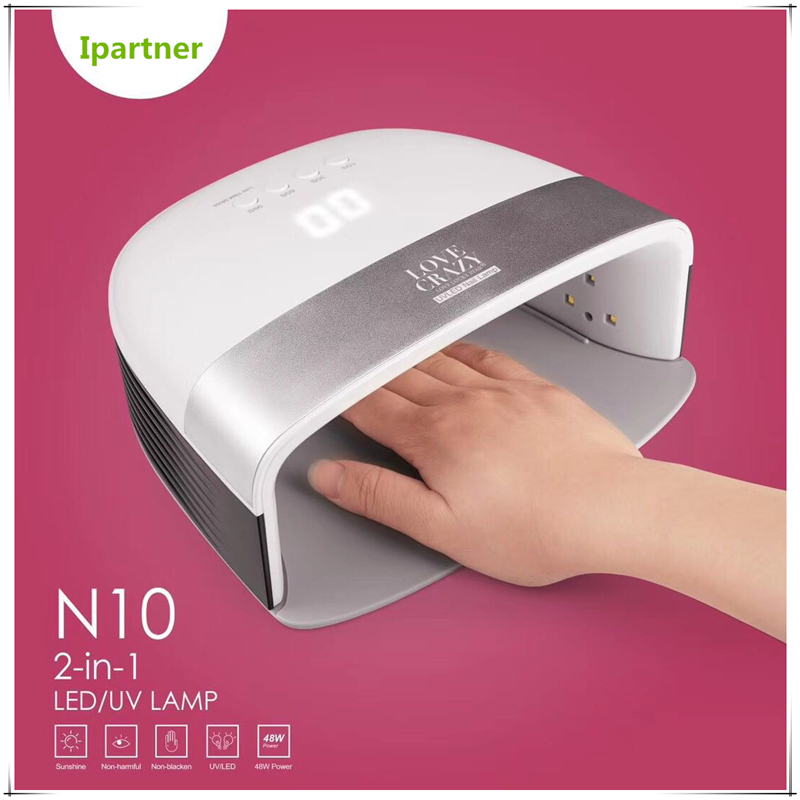 Сушилня за нокти N10, лампа за нокти 48W LED лак за гел лак за нокти със настройка на сензор и таймер от Ipartner