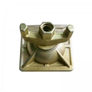 Жълта плоча от кована кофражна гайка с кована въглеродна стомана