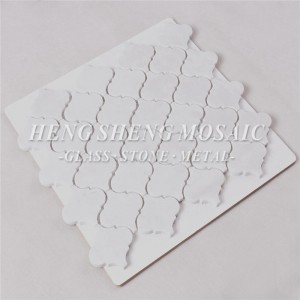 HSC43 Carrara Бял естествен мраморен камък шестоъгълен водоструен фенер с мозаечни плочки за кухня подложка за баня