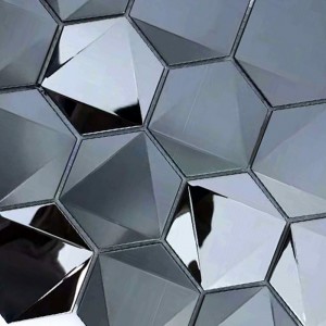 Черни метални плочки 304/316 Мозайка от неръждаема стомана за декорация на стени