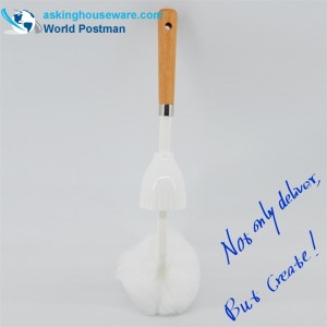 Мека тоалетна четка за почистване на тоалетна чиния Akbrand с устройство за изсушаване