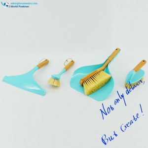 Четки за почистване на ръчни бамбукови дръжки Akbrand Set 4in1 Tiff. цвят