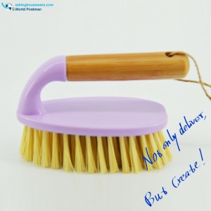 Akbrand Бамбукова дръжка за почистване с четка за почистване на четки обувки четка за дрехи