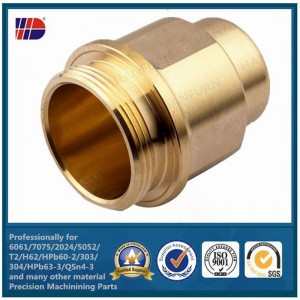 Механична механична обработка с резбовани метални месингови части