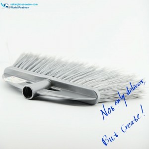 Пластмасова метла Akbrand с обикновена дъска за четки и дълги сиви четки