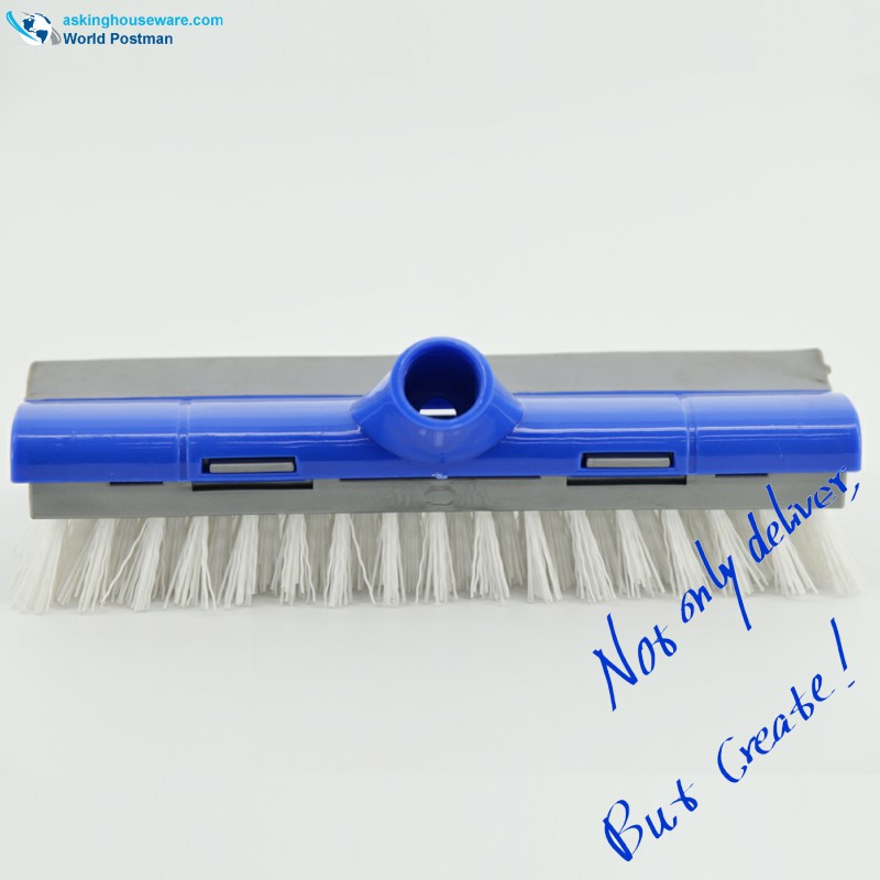 Akbrand Push Brush Soft Squeegee отзад с коса с косъм за конец с къса твърда PP четина