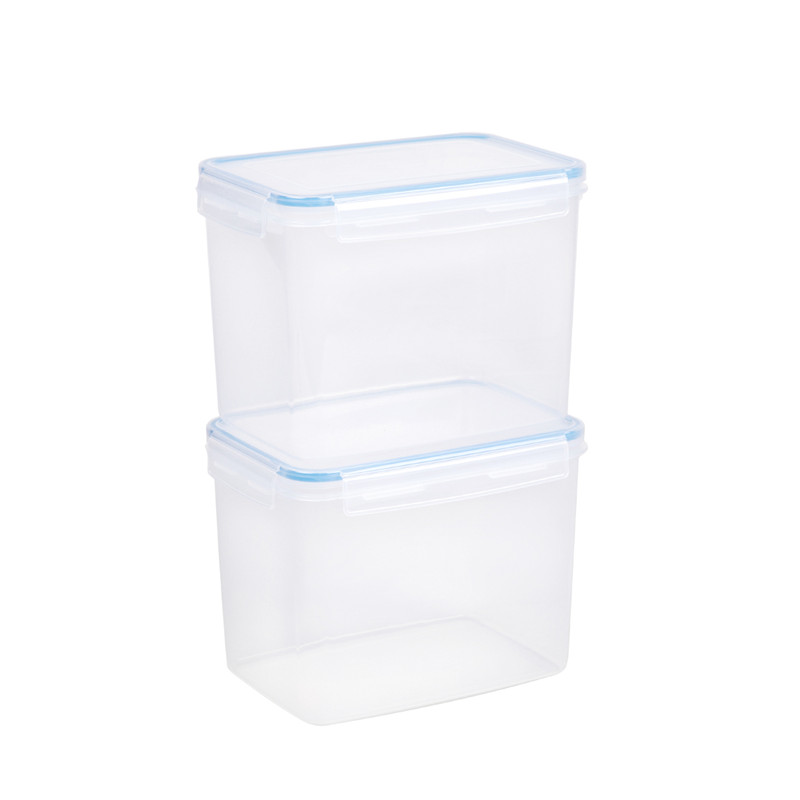 Кухненски BPA безплатни пластмасови контейнери за съхранение на течове със заключващи капаци - комплект от 4 (122,99 унции / 3,6 л)