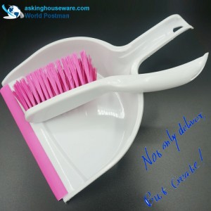 Метла за четка Akbrand Dustpan с PVC линия с форма на вълна във входа на Dustpan