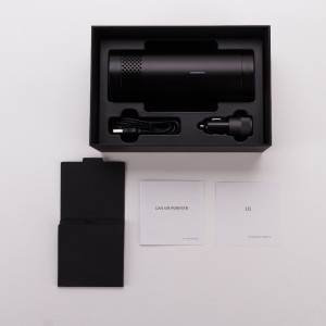 Пречиствател за въздух за автомобил USB захранва с функция за откриване на качеството на въздуха за премахване на дим / прах / мирис...