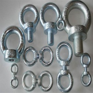 Тежък поцинкован дин580 очен болт с DIN582 очна гайка