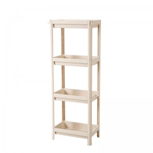 Висококачествен 4-слоен многофункционален шкаф за съхранение на пластмасова кухня