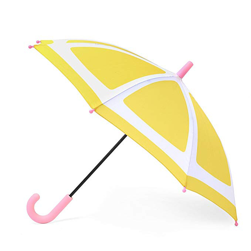 21 инча оранжев плод чадър сладък модел чадър с малък размер по поръчка печат прав чадър