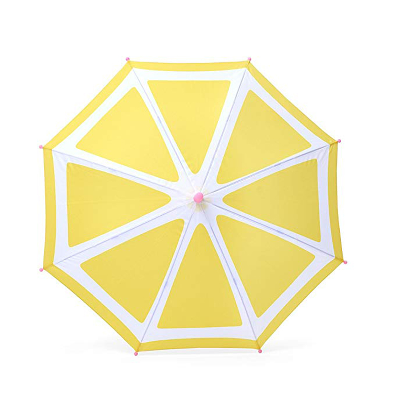 21 инча оранжев плод чадър сладък модел чадър с малък размер по поръчка печат прав чадър