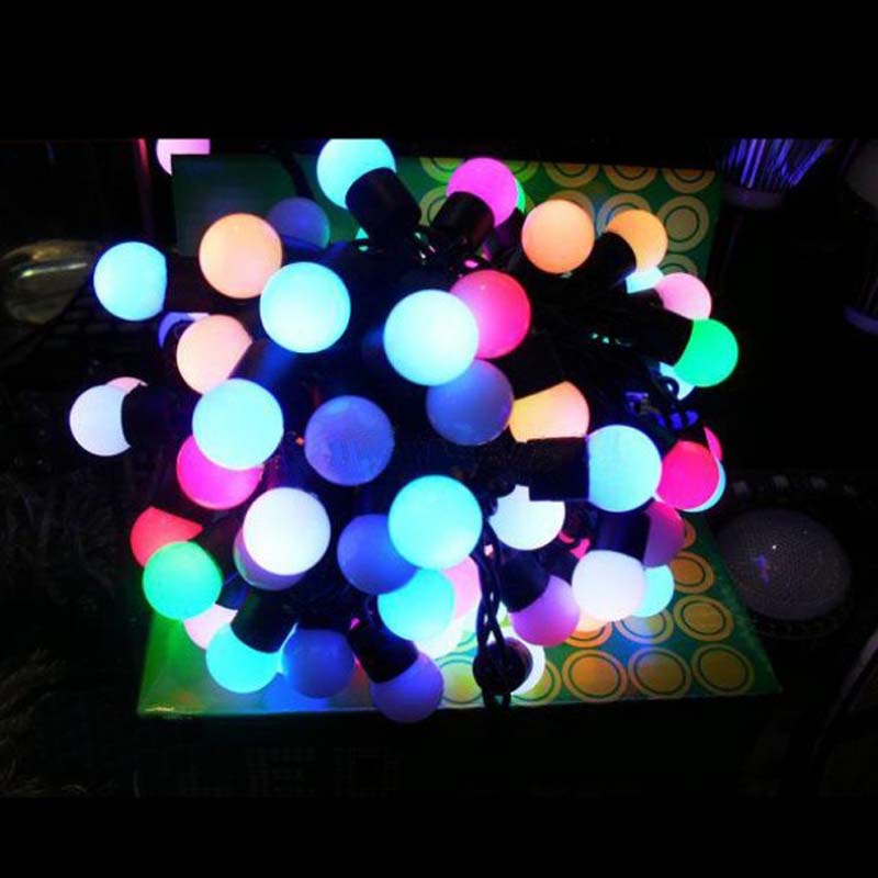 LED топка светлинни топки Цветни коледни топка светлини декоративни светлини