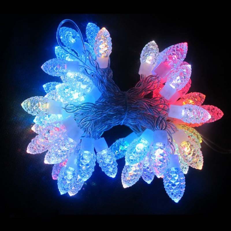 RGB LED струнни светлини Диамантени / снежинки Декоративни LED Xmas светлини