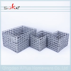 Ретган кошница за съхранение на ръка от ратан от ръкавица