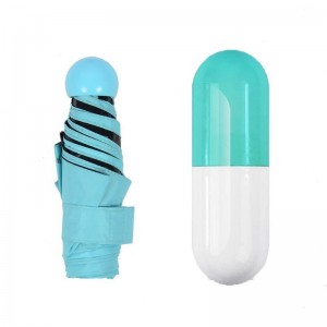 Гореща разпродажба Малък размер 5 пъти мини дамски чадър капсула