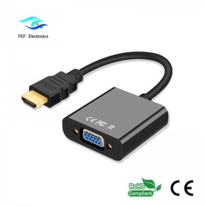 Plug and Play мъжки към женски 1080p HDMI TO VGA женски кабел за конвертор Код: FEF-HIC-001