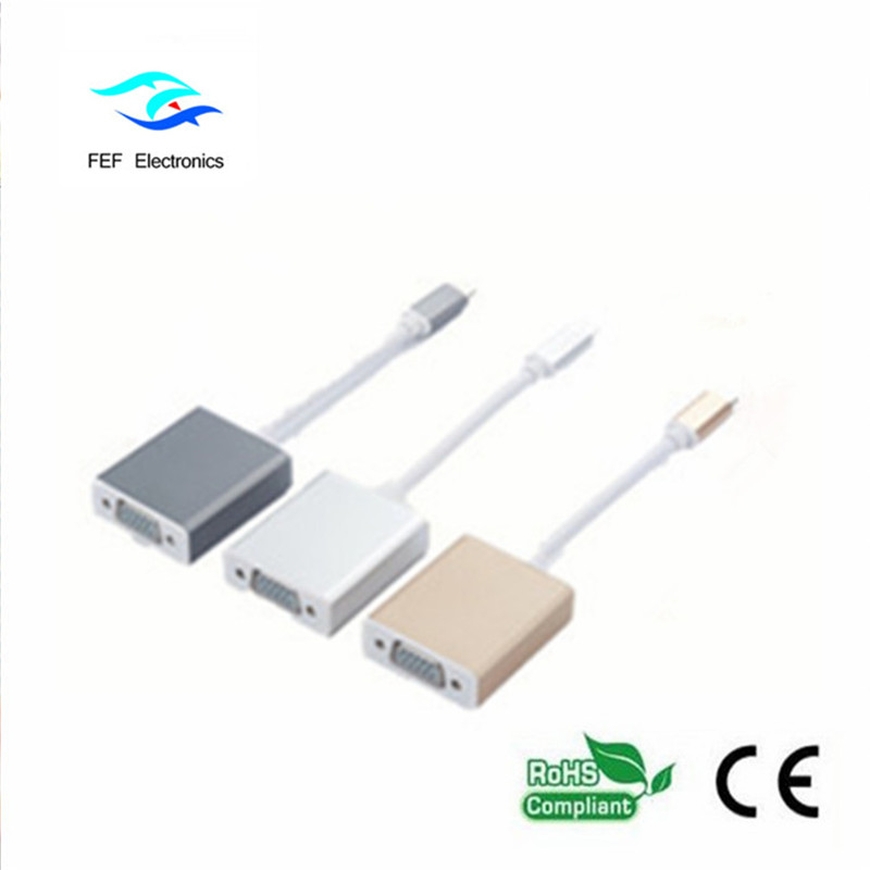 USB 3.1 Type-C мъжки към VGA женски конвертор Код: FEF-USBIC-002