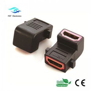 HDMI женски към HDMI женски адаптер на 90 градуса под ъгъл Код: FEF-H-007