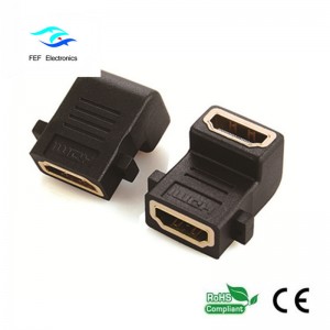 HDMI женски към HDMI женски адаптер на 90 градуса под ъгъл Код: FEF-H-007