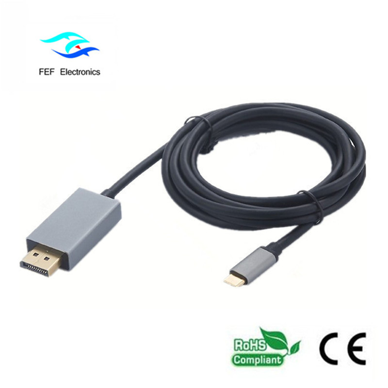 USB TYP-C към Mini Displayport Мъжки преобразувател ABS Код на корпуса: FEF-USBIC-014