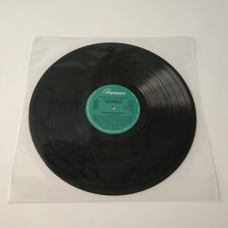 12-инчов LP запис плоски полиетиленови външни ръкави