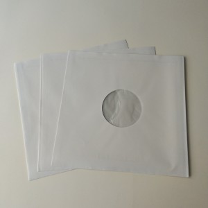 33RPM Запис на бяла книга Вътрешни ръкави полирани с отвор за 12 винил запис