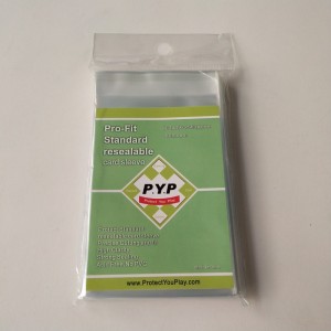 Кристално чист Pro-годен повторно затварящ се стандартен ръкав за карти 63.5x88 мм