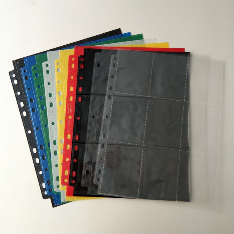 9 джобни поли държачи за игрални карти Защитни страници Пластмасов подвързващ лист