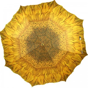 Висококачествен магазин за продажби на едро реклама на открито цвете форма прав чадър