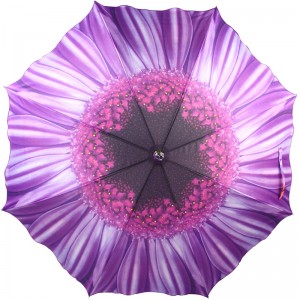 Моден слънчев чадър Auto Open Компактен външен прав чадър с лого