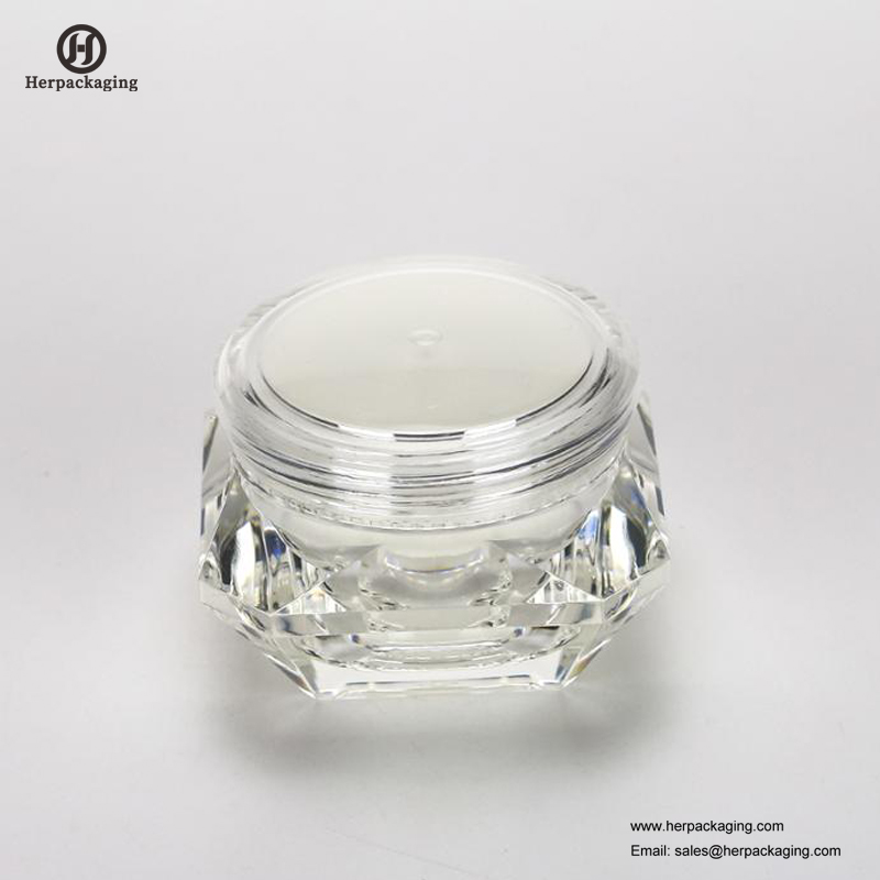 HXL2210 Бурканчета Диамантена форма Луксозен акрилен двоен стенен празен козметичен крем буркан